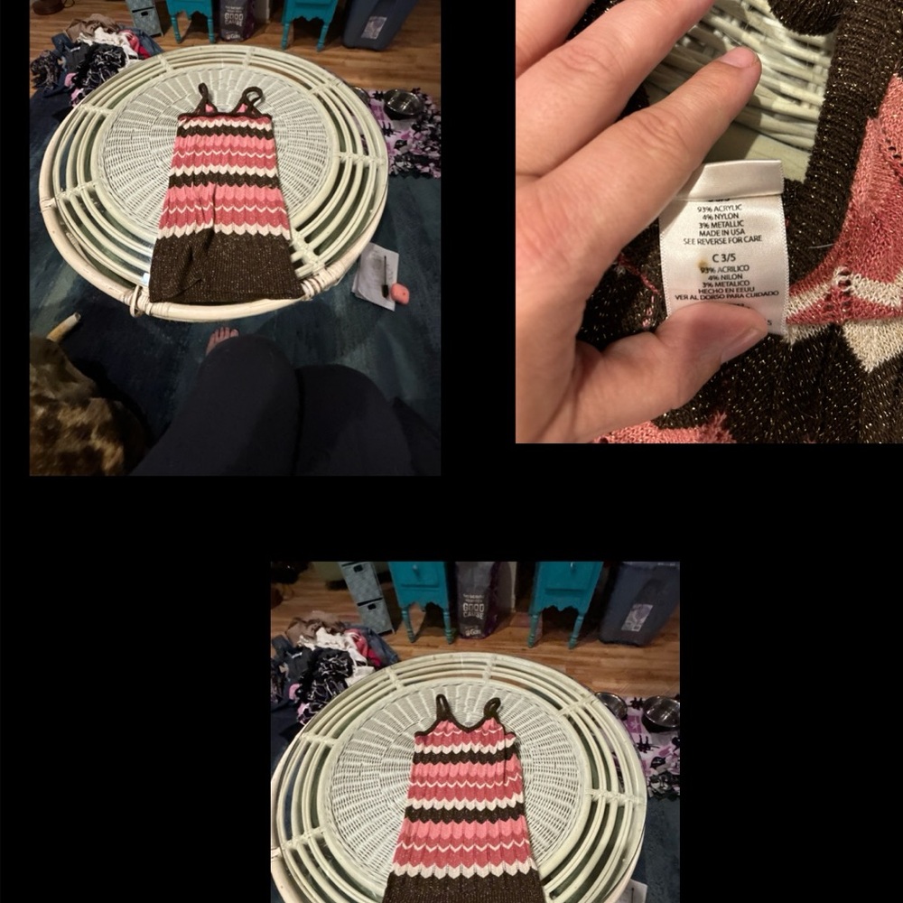 No Boundaries Tank Top Size C 3/5 93% Acrylic 4% Nylon 3% Metallic